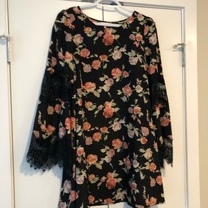 Floral Satin Dress